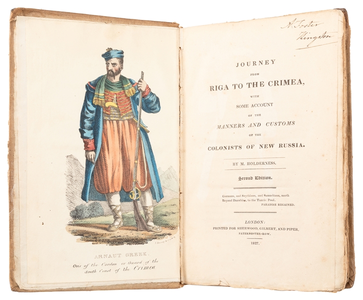  [RUSSIA]. HOLDERNESS, Mary. Journey from Riga to the Crimea...