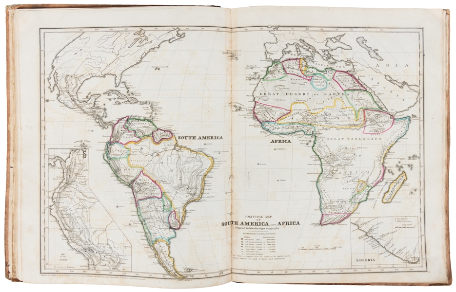  [ATLASES]. WOODBRIDGE, William C. (1794-1845). Modern Atlas...