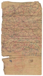  [MANUSCRIPT MAPS]. [WORLD WAR II]. Group of 5 Hand-Drawn Ma...