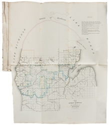  [MAPS]. [MICHIGAN, FLORIDA, LOUISIANA, etc.] 10 Folding Han...