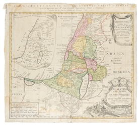  [MAPS]. Pair of Hand-Colored Engraved Maps, including: LOTT...