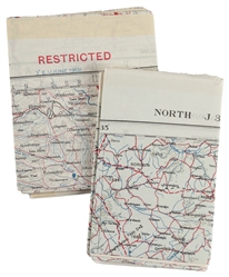  [AVIATION]. [COLD WAR]. Pair of Printed Silk “Bail-Out Dou...