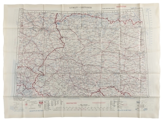  [AVIATION]. [COLD WAR]. Pair of Printed Silk “Bail-Out Dou...
