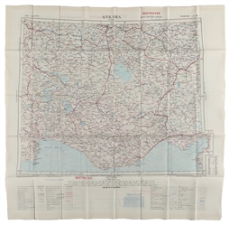  [AVIATION]. [COLD WAR]. Pair of Printed Silk “Bail-Out Dou...
