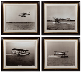  [AVIATION PHOTOGRAPHY]. Group of 4 Large Studio-Printed Pho...