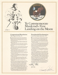  [NASA ASTRONAUTS]. [APOLLO 11]. CARTER, Jimmy (1924-2024). ...