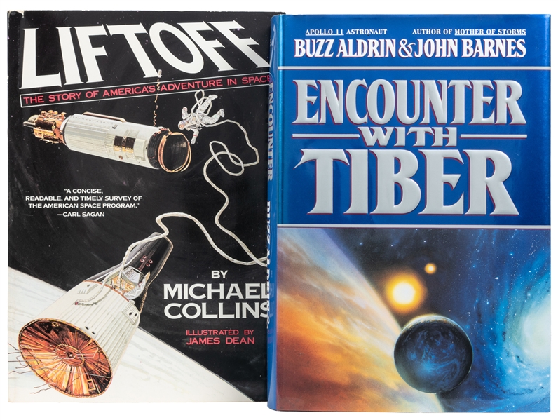  [NASA ASTRONAUTS]. [APOLLO 11]. Pair of Titles Signed by Ap...