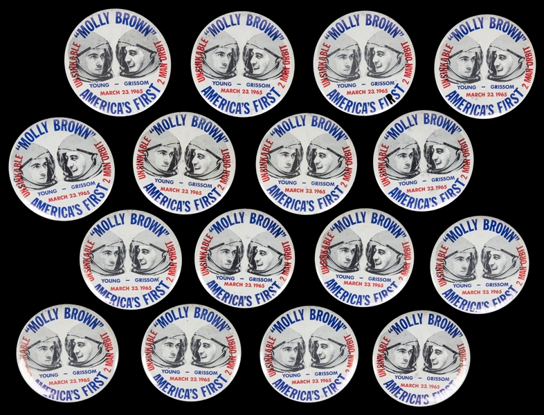  [NASA MEMORABILIA]. Group of 30 Gemini III Pinbacks Featuri...