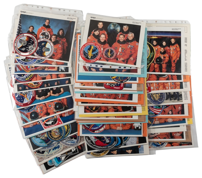  [NASA MEMORABILIA]. Large Group of Nearly 74 Shuttle Missio...