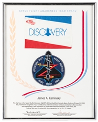  [NASA MEMORABILIA]. [100TH SPACE SHUTTLE FLIGHT]. Flown Fla...