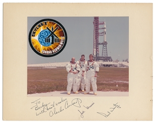  [NASA MEMORABILIA]. Group of 3 Photos of Skylab Astronauts,...