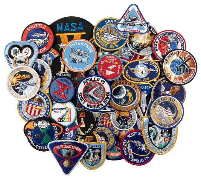  [NASA MEMORABILIA]. Group of Nearly 70 Embroidered NASA Pat...