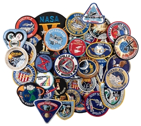  [NASA MEMORABILIA]. Group of Nearly 70 Embroidered NASA Pat...