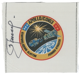  [NASA AND SOVIET MEMORABILIA]. Trio of Cloth Items Signed b...