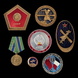  [SOVIET SPACE PROGRAM]. Group of 6 Medallions and One Medal...