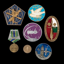  [SOVIET SPACE PROGRAM]. Group of 6 Medallions and One Medal...