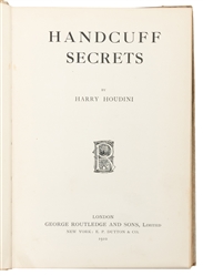  HOUDINI, Harry (Erik Weisz, 1874 – 1926). Handcuff Secrets....