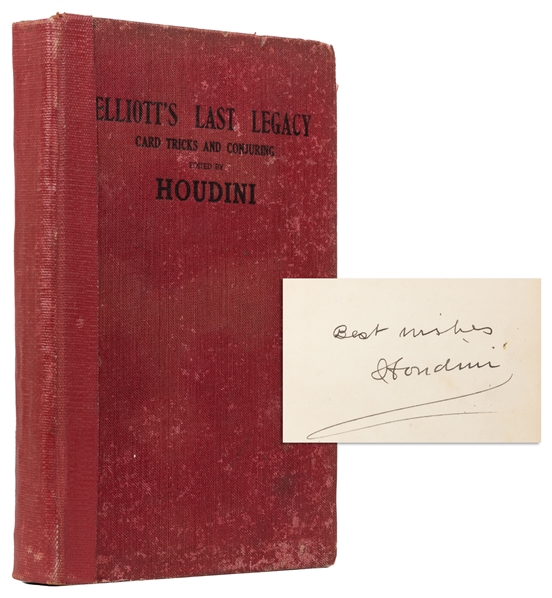  HOUDINI, Harry (Erik Weisz, 1874 – 1926), ed. Elliotts Las...