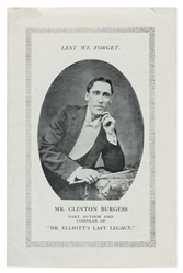  HOUDINI, Harry (Erik Weisz, 1874 – 1926), ed. Elliott's Las...