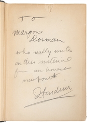  HOUDINI, Harry (Erik Weisz, 1874 – 1926). A Magician Among ...