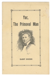  HOUDINI, Harry (Erik Weisz, 1874 – 1926). Yar, the Primeval...