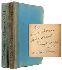  [HOUDINI, Harry (Erik Weisz, 1874 – 1926)]. The Conjurers' ...