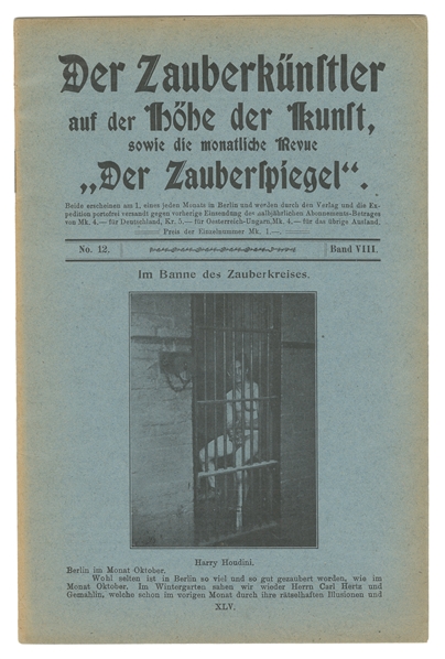  [HOUDINI] Der Zauberkünstler … Der Zauberspiegel. Circa 190...