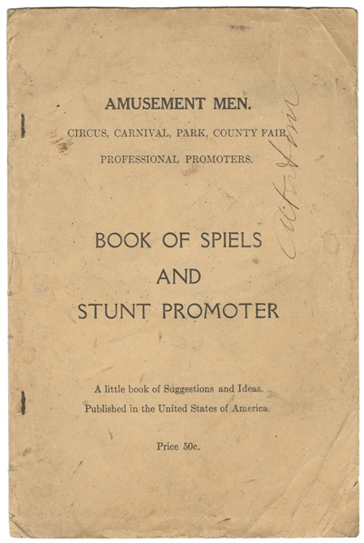  [HARDEEN] [CARNIVAL] [DUKE, Wm. H.] Book of Spiels and Stun...