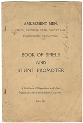  [HARDEEN] [CARNIVAL] [DUKE, Wm. H.] Book of Spiels and Stun...