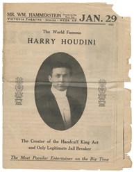  HOUDINI, Harry (Erik Weisz, 1874 – 1926). The World Famous ...