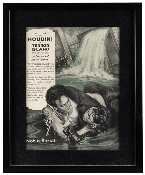  HOUDINI, Harry (Erik Weisz, 1874 – 1926). Terror Island Adv...