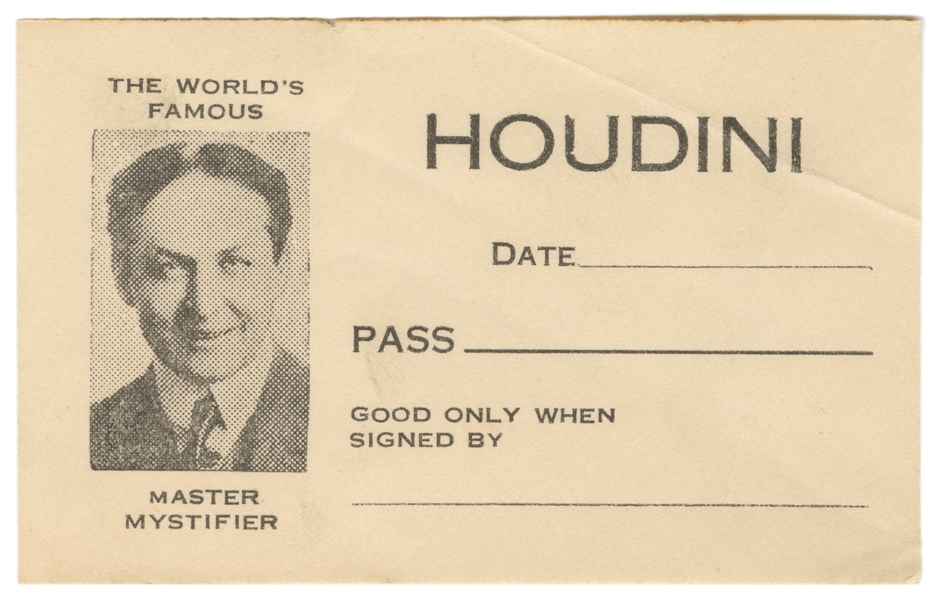  HOUDINI, Harry (Erik Weisz, 1874 – 1926). Houdini Show Free...