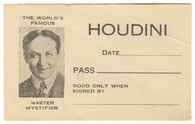  HOUDINI, Harry (Erik Weisz, 1874 – 1926). Houdini Show Free...