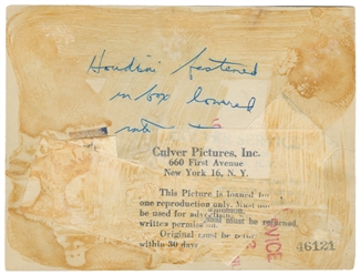  HOUDINI, Harry (Erik Weisz, 1874 – 1926). Overboard Packing...