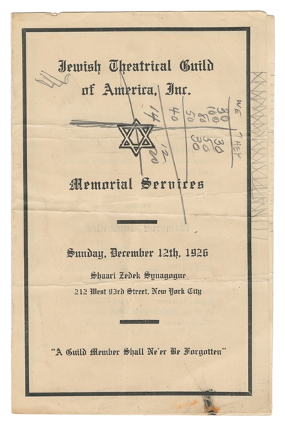  HOUDINI, Harry (Erik Weisz, 1874 – 1926). Jewish Theatrical...
