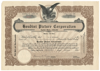  HOUDINI, Harry (Erik Weisz, 1874 – 1926). Signed Houdini Pi...