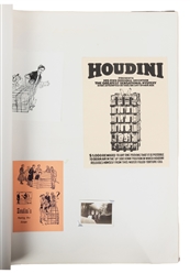  [HOUDINI] Oversize Scrapbook of Houdini Ephemera and Clippi...