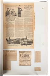  [HOUDINI] Oversize Scrapbook of Houdini Ephemera and Clippi...