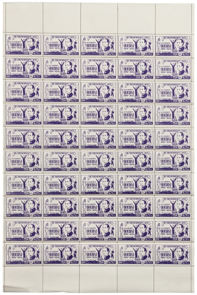  HOUDINI, Harry (Erik Weisz, 1874 – 1926). Sheet of Houdini ...