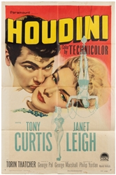  HOUDINI. Paramount Studios, 1953. One-sheet color poster ad...
