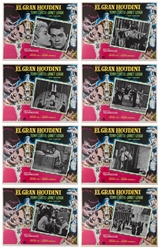 El Gran HOUDINI Lobby Cards. Paramount Studios, 1953. Compl...
