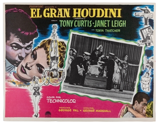  El Gran HOUDINI Lobby Cards. Paramount Studios, 1953. Compl...