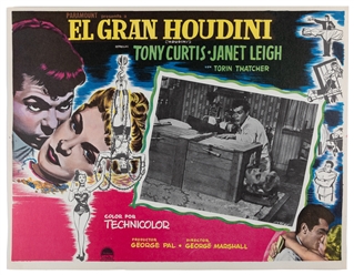  El Gran HOUDINI Lobby Cards. Paramount Studios, 1953. Compl...