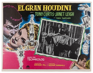  El Gran HOUDINI Lobby Cards. Paramount Studios, 1953. Compl...