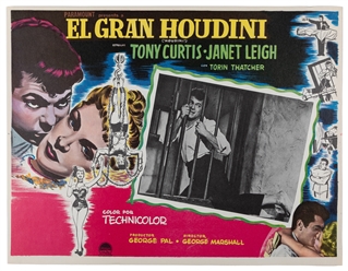  El Gran HOUDINI Lobby Cards. Paramount Studios, 1953. Compl...