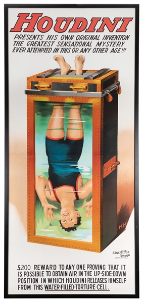  HOUDINI, Harry (Erik Weisz, 1874 – 1926). Houdini Water Tor...