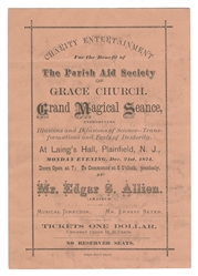  [MAGIC – PROGRAM] ALLIEN, Edgar. Grand Magical Séance Progr...
