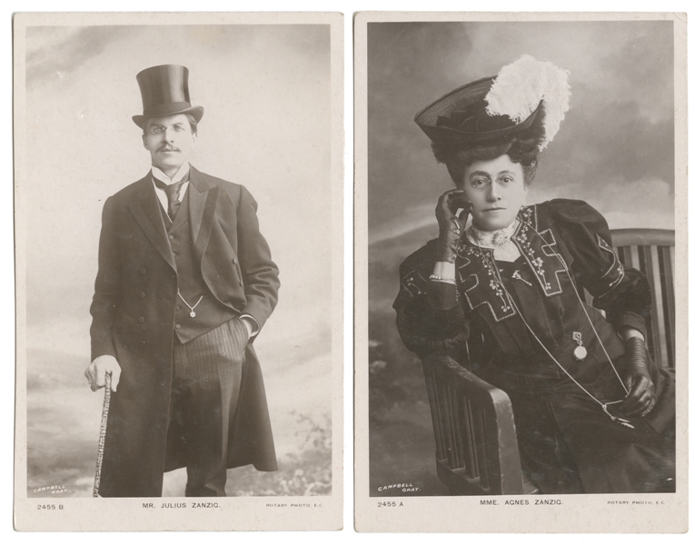  ZANCIGS, The (Julius and Agnes). RPPC Portraits of the Zanc...