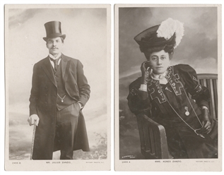  ZANCIGS, The (Julius and Agnes). RPPC Portraits of the Zanc...