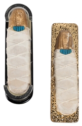  Mummy. Cornwall: Alan Warner, ca. 2000s. A mummy in a small...